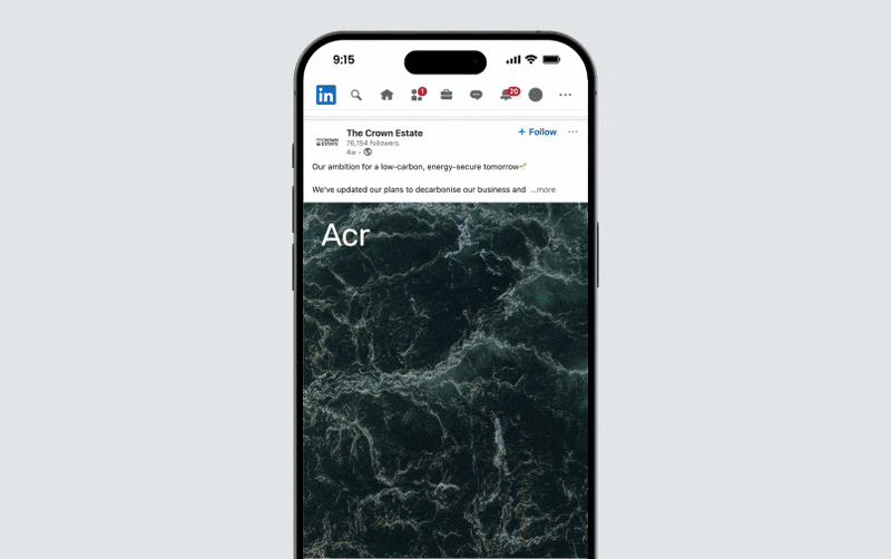 Social media post animated visual